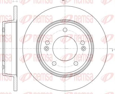 Remsa 61435.00 - Тормозной диск autospares.lv