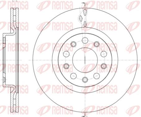 Remsa 61428.10 - Тормозной диск autospares.lv