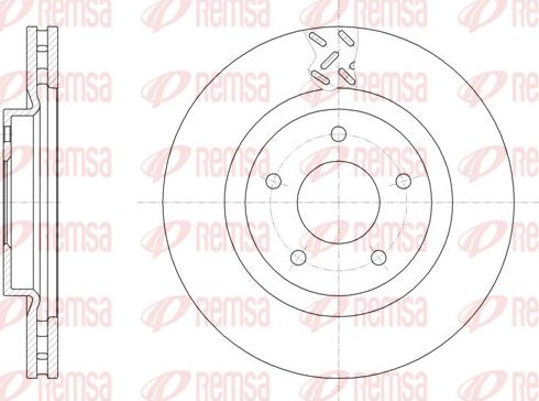 Remsa 61553.10 - Тормозной диск autospares.lv