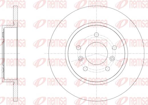 Remsa 61582.00 - Тормозной диск autospares.lv