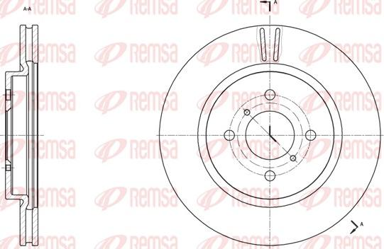 Remsa 61538.10 - Тормозной диск autospares.lv