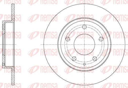 Remsa 61575.00 - Тормозной диск autospares.lv