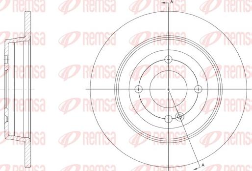 Remsa 61570.00 - Тормозной диск autospares.lv