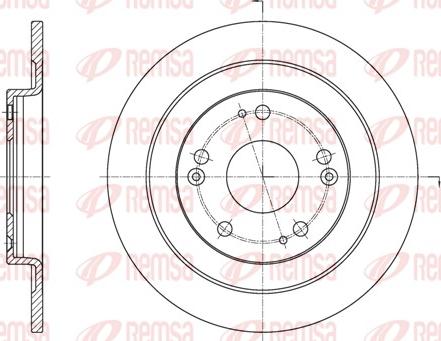 Remsa 61654.00 - Тормозной диск autospares.lv