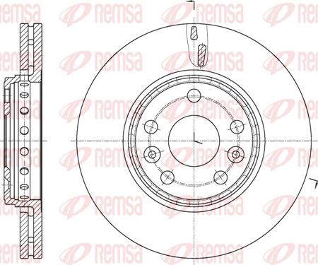 Remsa 61655.10 - Тормозной диск autospares.lv