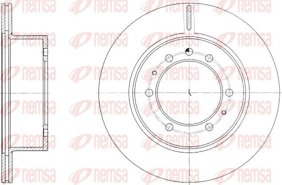 Remsa 61686.10 - Тормозной диск autospares.lv