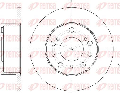 Remsa 6168.00 - Тормозной диск autospares.lv