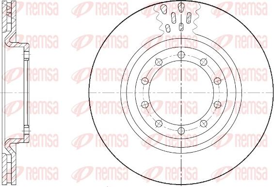 Remsa 61672.10 - Тормозной диск autospares.lv