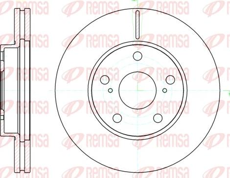 Remsa 61043.10 - Тормозной диск autospares.lv