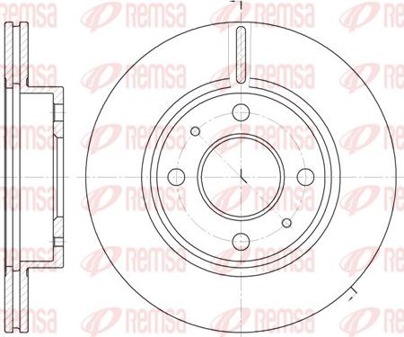 Remsa 6105.10 - Тормозной диск autospares.lv