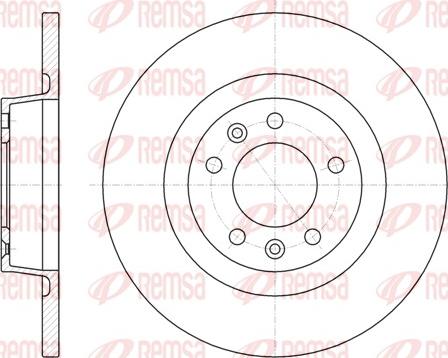 Remsa 61053.00 - Тормозной диск autospares.lv