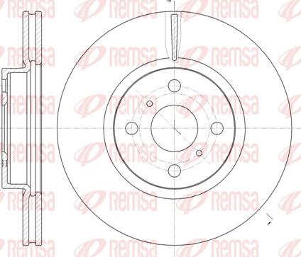 Remsa 61006.10 - Тормозной диск autospares.lv