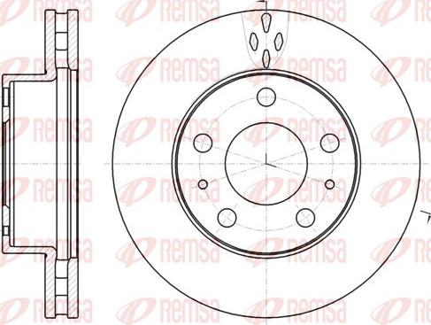 Remsa 61016.10 - Тормозной диск autospares.lv