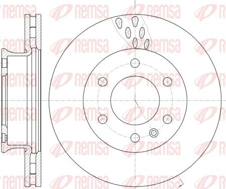 Remsa 61034.10 - Тормозной диск autospares.lv