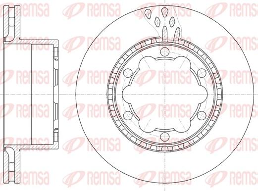 Remsa 61036.10 - Тормозной диск autospares.lv