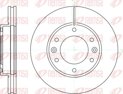 Remsa 61026.10 - Тормозной диск autospares.lv