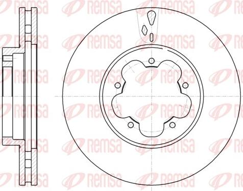 Remsa 61021.10 - Тормозной диск autospares.lv