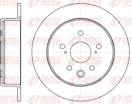 Remsa 61075.00 - Тормозной диск autospares.lv