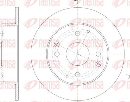 Remsa 61156.00 - Тормозной диск autospares.lv