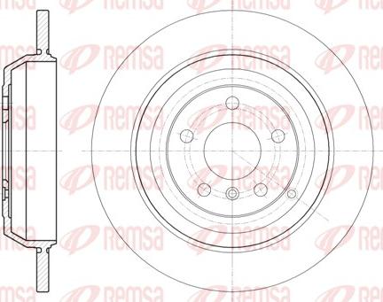 Remsa 61166.00 - Тормозной диск autospares.lv