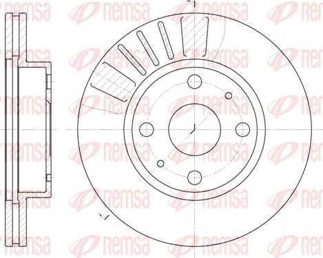 Remsa 6116.10 - Тормозной диск autospares.lv