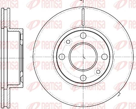 Remsa 61162.10 - Тормозной диск autospares.lv