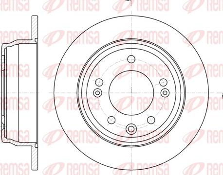 Remsa 61105.00 - Тормозной диск autospares.lv