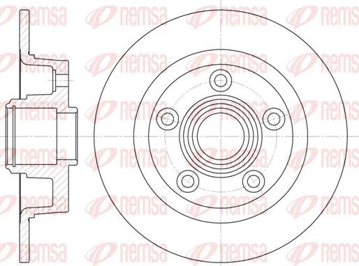 Remsa 61114.00 - Тормозной диск autospares.lv