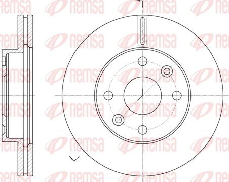 Remsa 61116.10 - Тормозной диск autospares.lv