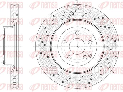 Remsa 61847.10 - Тормозной диск autospares.lv