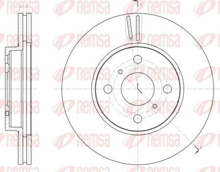 Remsa 61809.10 - Тормозной диск autospares.lv