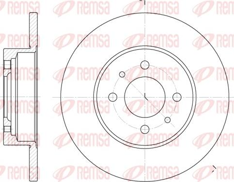 Remsa 6180.00 - Тормозной диск autospares.lv