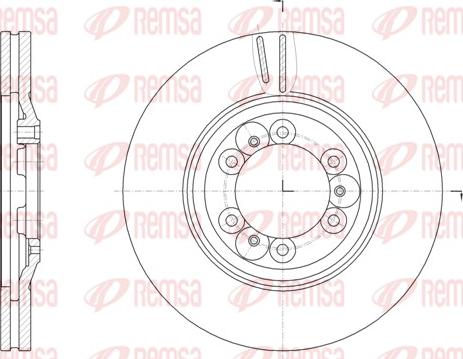 Remsa 61837.10 - Тормозной диск autospares.lv