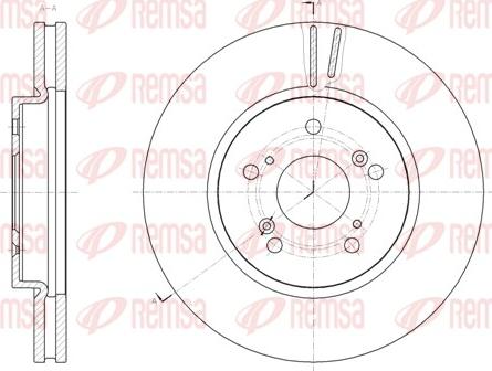 Remsa 61825.10 - Тормозной диск autospares.lv