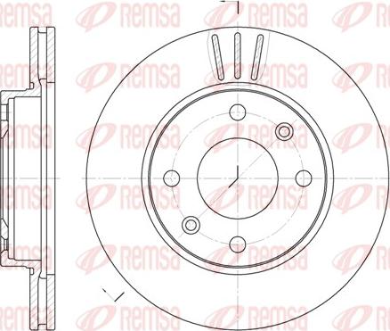 Remsa 6133.10 - Тормозной диск autospares.lv