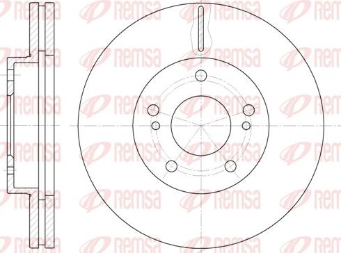 Remsa 61242.10 - Тормозной диск autospares.lv