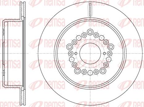 Remsa 61254.10 - Тормозной диск autospares.lv