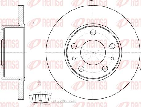 Remsa 61202.00 - Тормозной диск autospares.lv