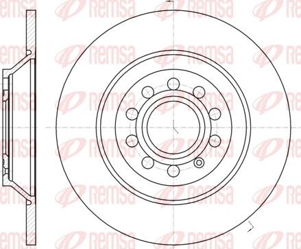 Remsa 61207.00 - Тормозной диск autospares.lv