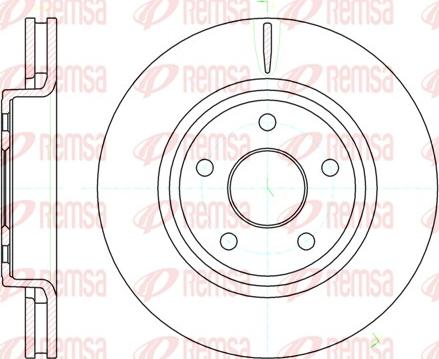 Remsa 61210.10 - Тормозной диск autospares.lv