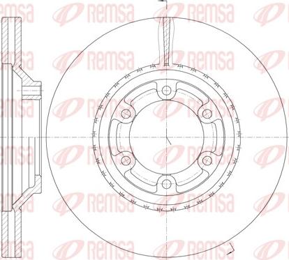 Remsa 61288.10 - Тормозной диск autospares.lv