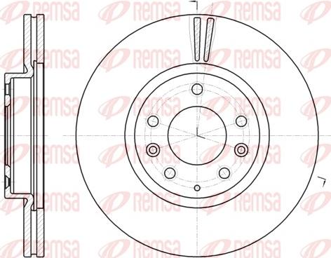 Remsa 61235.10 - Тормозной диск autospares.lv