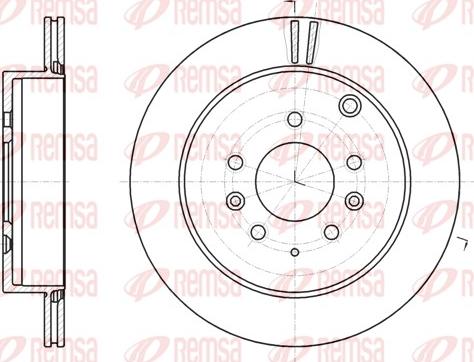 Remsa 61237.10 - Тормозной диск autospares.lv