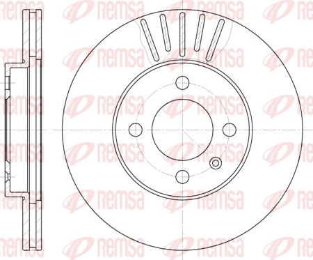 Remsa 6175.10 - Тормозной диск autospares.lv