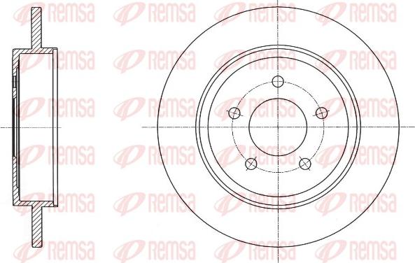 Remsa 61719.00 - Тормозной диск autospares.lv