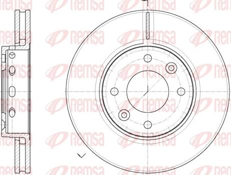 Remsa 6891.10 - Тормозной диск autospares.lv