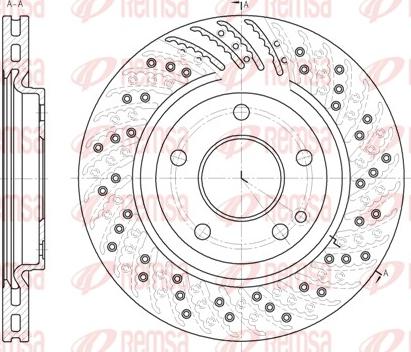 Remsa 6859.10 - Тормозной диск autospares.lv