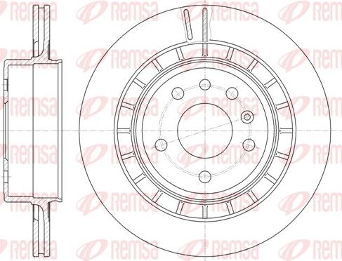 Remsa 6861.10 - Тормозной диск autospares.lv