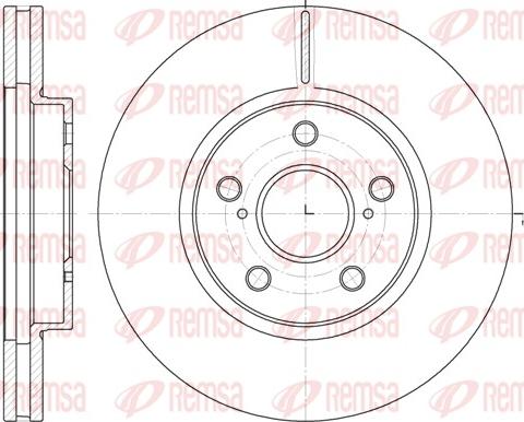 Remsa 6862.10 - Тормозной диск autospares.lv