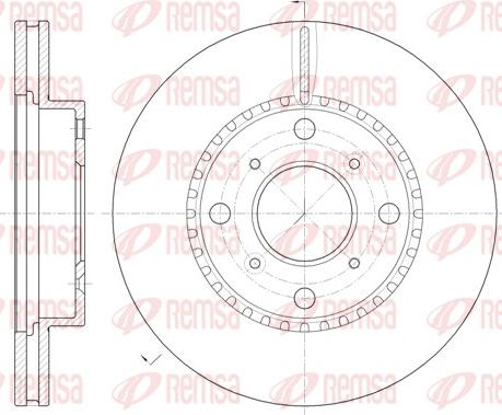 Remsa 6804.10 - Тормозной диск autospares.lv